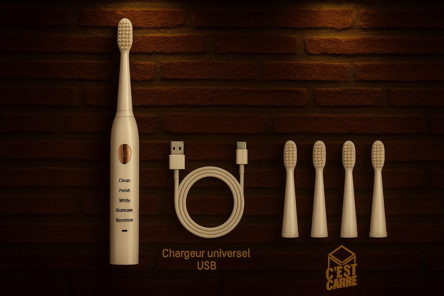 Brosse à Dents Électrique Premium – 5 Modes | Étanche IPX7