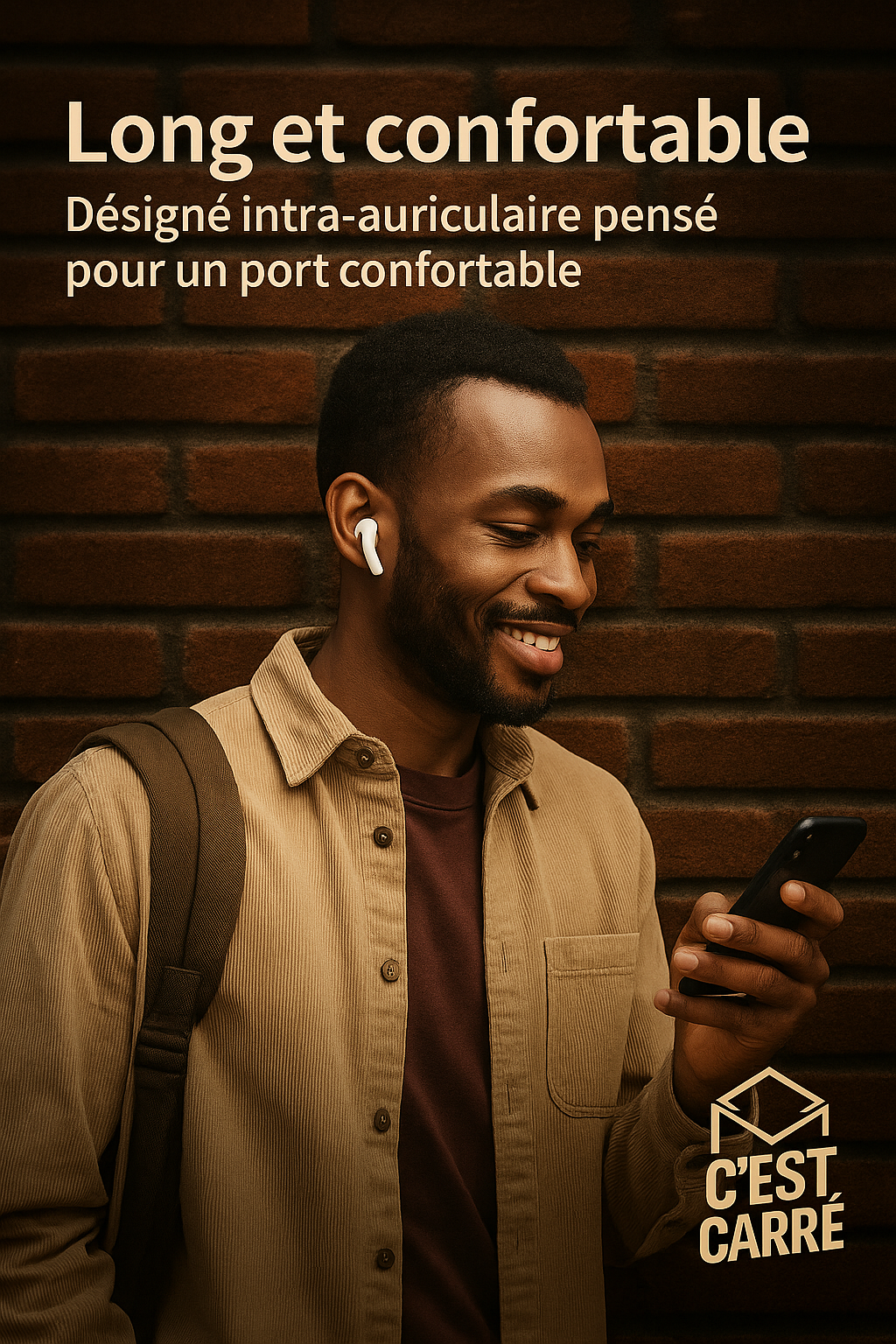 Écouteurs Bluetooth sans fil – Pack Étui & Dragonne Inclus