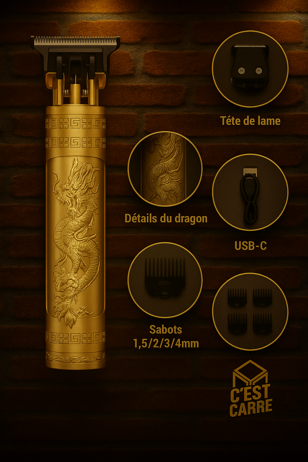 Tondeuse de Précision Professionnelle – Edition Dragon